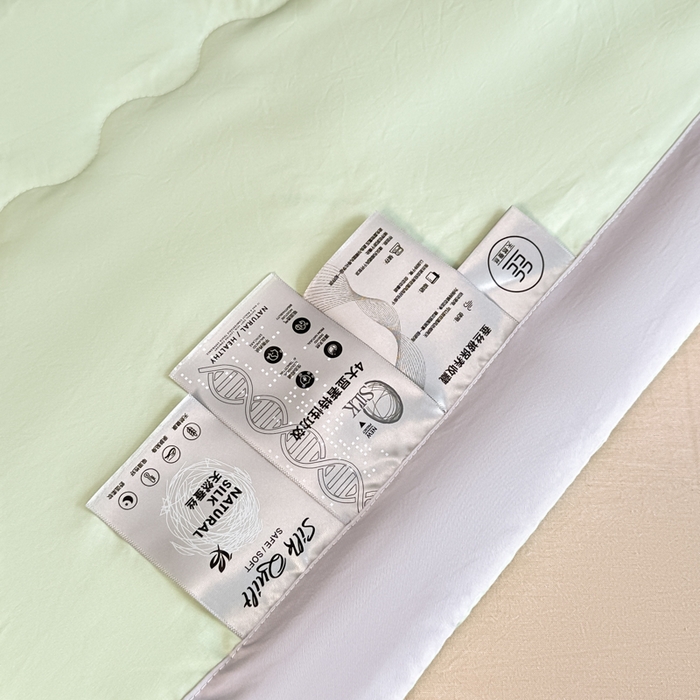 91家纺网 家纺一手货源 找家纺 芭芭棉家纺 2025新款桑蚕丝夏被夏凉被空调被 抹茶绿