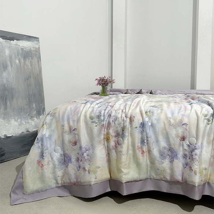 91家纺网 家纺一手货源 找家纺 元元家居（元元被业） 2025新款御丝锻蚕丝夏被夏凉被空调被 乐悠