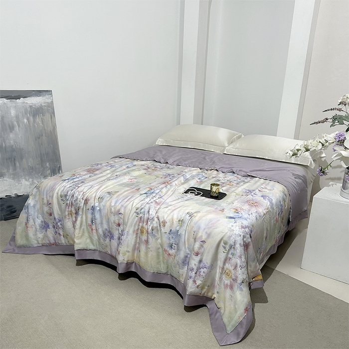 91家纺网 家纺一手货源 找家纺 元元家居（元元被业） 2025新款御丝锻蚕丝夏被夏凉被空调被 乐悠