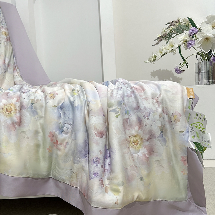 91家纺网 家纺一手货源 找家纺 元元家居（元元被业） 2025新款御丝锻蚕丝夏被夏凉被空调被 乐悠