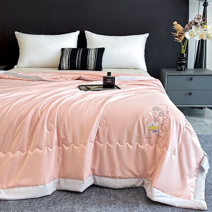 91家纺网 家纺一手货源 找家纺 芭芭棉家纺 2025新款桑蚕丝夏被夏凉被空调被 柔情玉