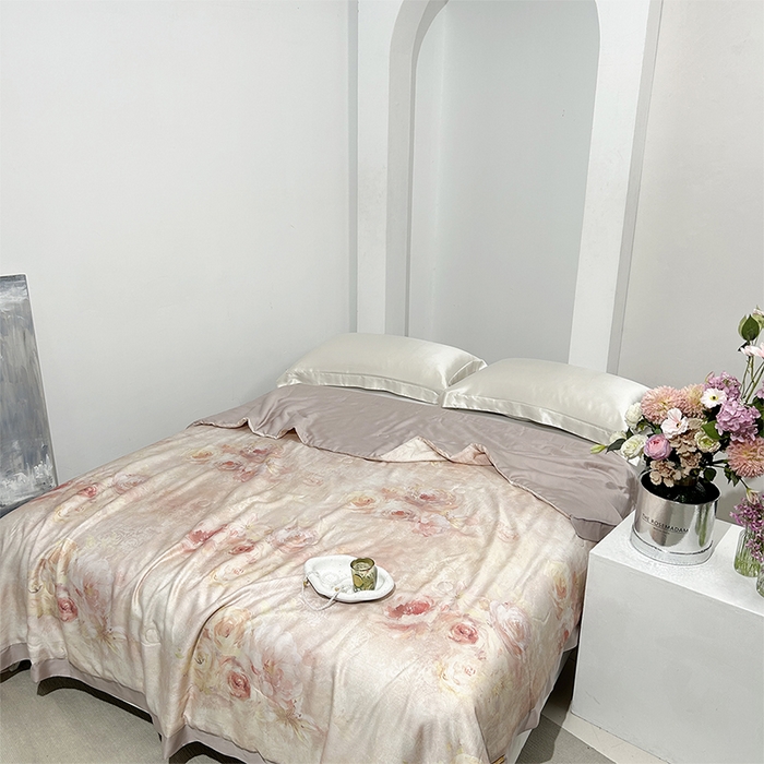 91家纺网 家纺一手货源 找家纺 元元家居（元元被业） 2025新款御丝锻蚕丝夏被夏凉被空调被 漫束