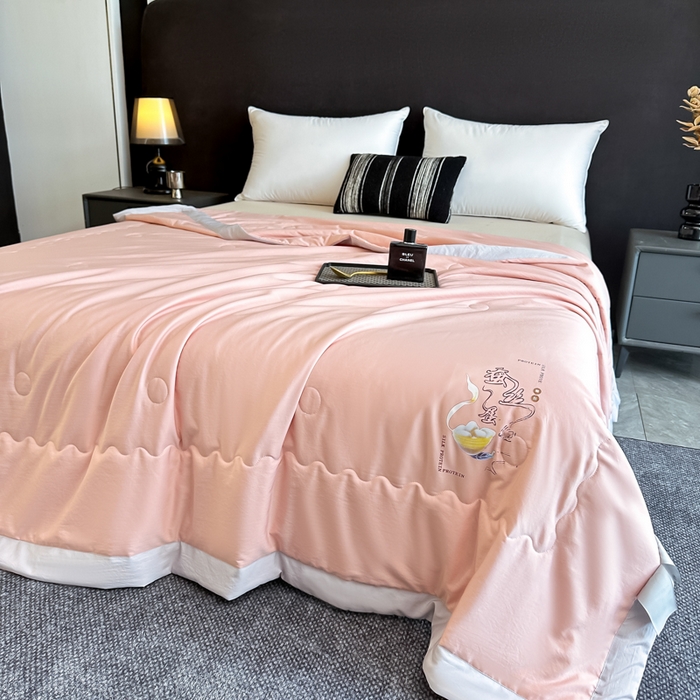 91家纺网 家纺一手货源 找家纺 芭芭棉家纺 2025新款桑蚕丝夏被夏凉被空调被 柔情玉