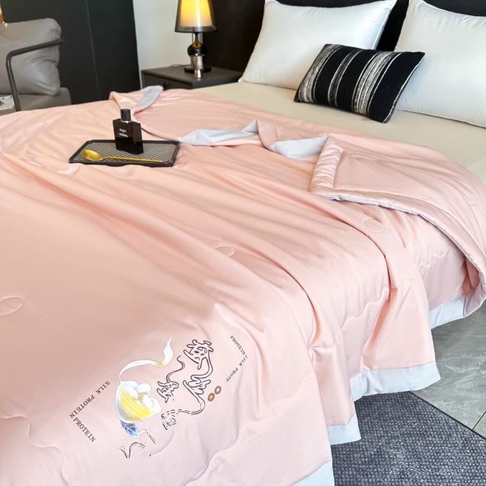 91家纺网 家纺一手货源 找家纺 芭芭棉家纺 2025新款桑蚕丝夏被夏凉被空调被 柔情玉