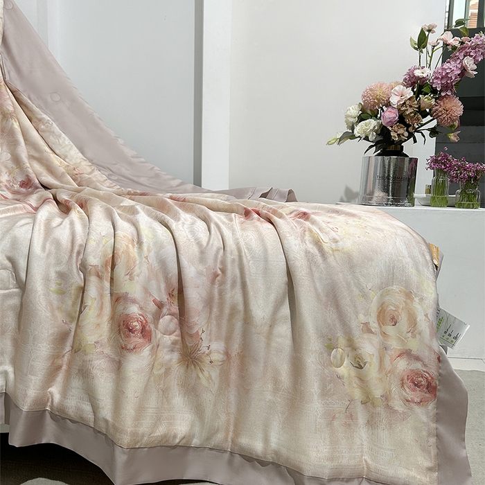 91家纺网 家纺一手货源 找家纺 元元家居（元元被业） 2025新款御丝锻蚕丝夏被夏凉被空调被 漫束