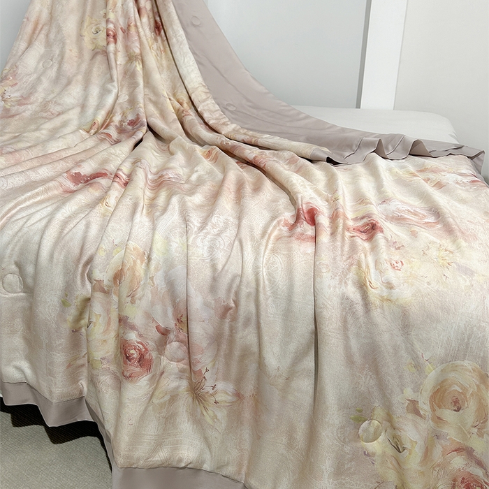 91家纺网 家纺一手货源 找家纺 元元家居（元元被业） 2025新款御丝锻蚕丝夏被夏凉被空调被 漫束