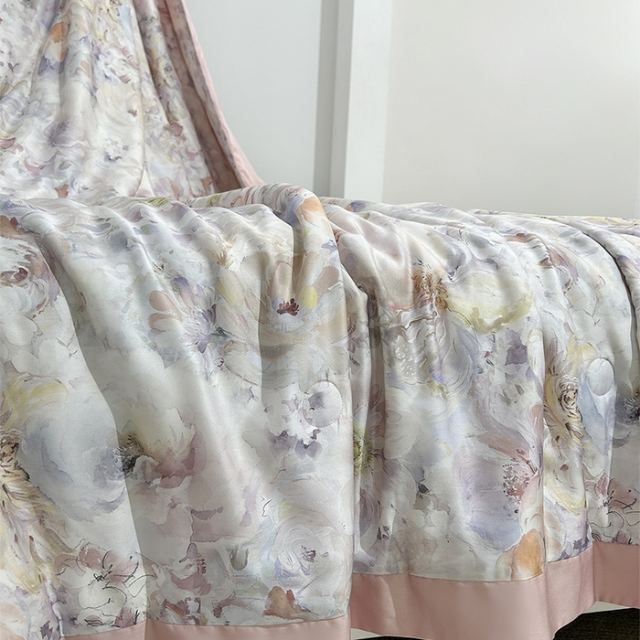 91家纺网 家纺一手货源 找家纺 元元家居（元元被业） 2025新款御丝锻蚕丝夏被夏凉被空调被 璎珞