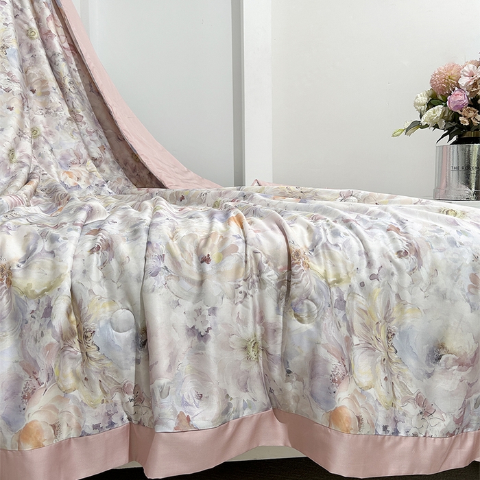 91家纺网 家纺一手货源 找家纺 元元家居（元元被业） 2025新款御丝锻蚕丝夏被夏凉被空调被 璎珞