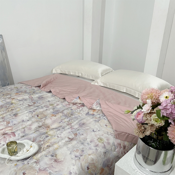 91家纺网 家纺一手货源 找家纺 元元家居（元元被业） 2025新款御丝锻蚕丝夏被夏凉被空调被 璎珞