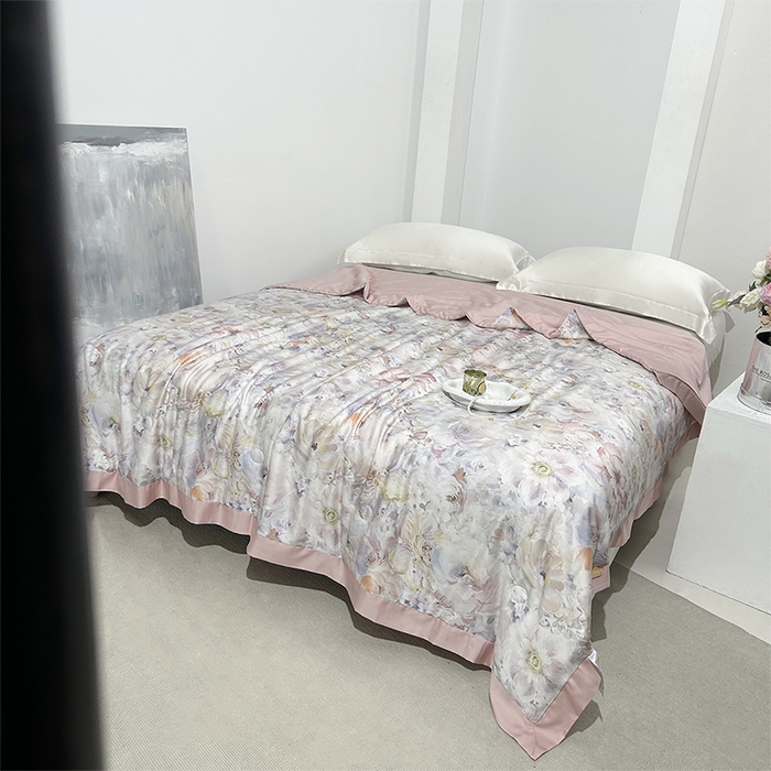 91家纺网 家纺一手货源 找家纺 元元家居（元元被业） 2025新款御丝锻蚕丝夏被夏凉被空调被 璎珞