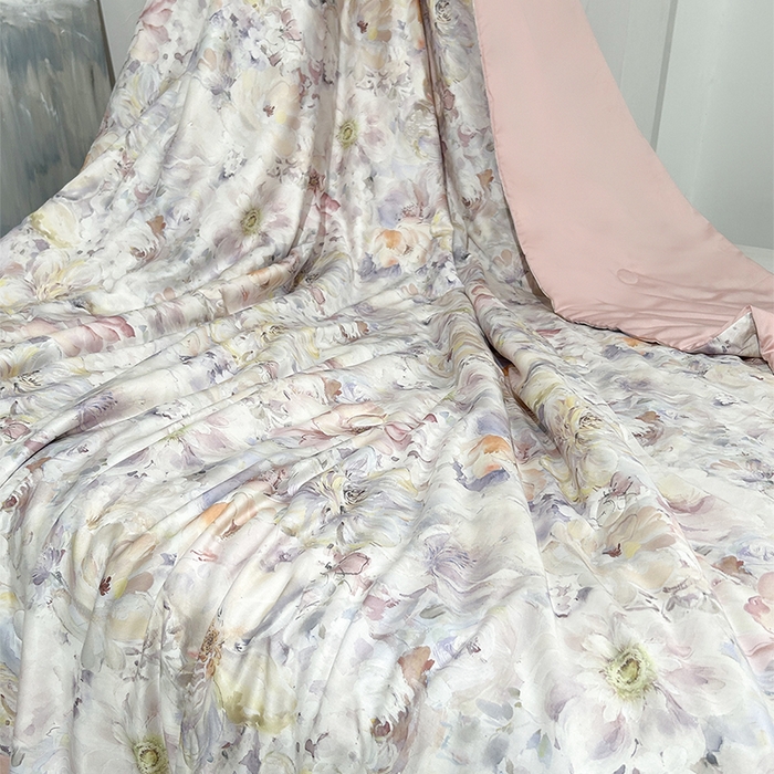 91家纺网 家纺一手货源 找家纺 元元家居（元元被业） 2025新款御丝锻蚕丝夏被夏凉被空调被 璎珞