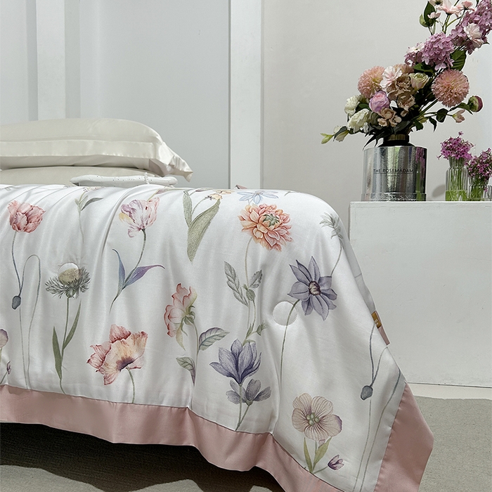 91家纺网 家纺一手货源 找家纺 元元家居（元元被业） 2025新款御丝锻蚕丝夏被夏凉被空调被 月影白