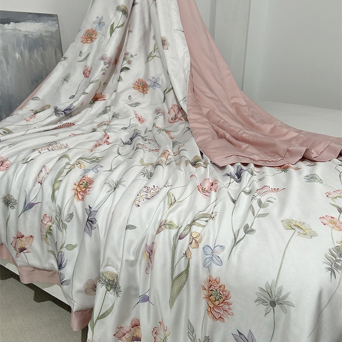 91家纺网 家纺一手货源 找家纺 元元家居（元元被业） 2025新款御丝锻蚕丝夏被夏凉被空调被 月影白