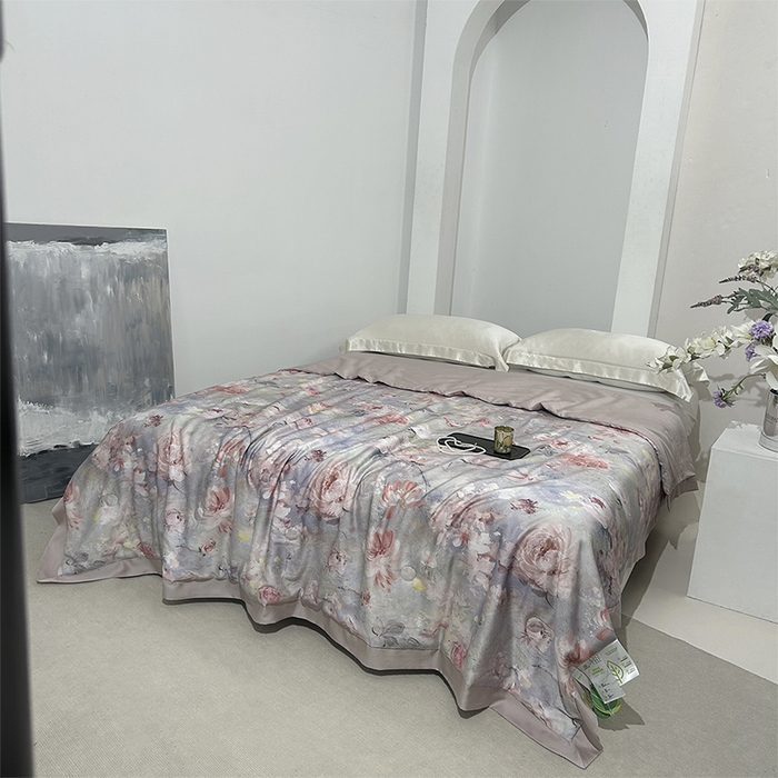 91家纺网 家纺一手货源 找家纺 元元家居（元元被业） 2025新款御丝锻蚕丝夏被夏凉被空调被 云汐