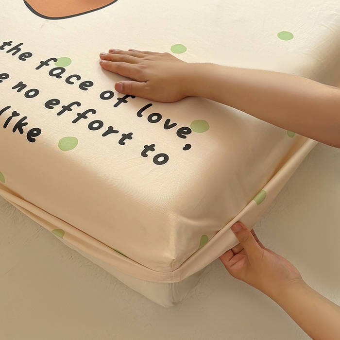 91家纺网 家纺一手货源 找家纺 浩诚 2025新款卡皮巴拉原创IP全棉纯棉大版单床笠单枕套床笠枕套单件-有作品登记证书 波点巴拉