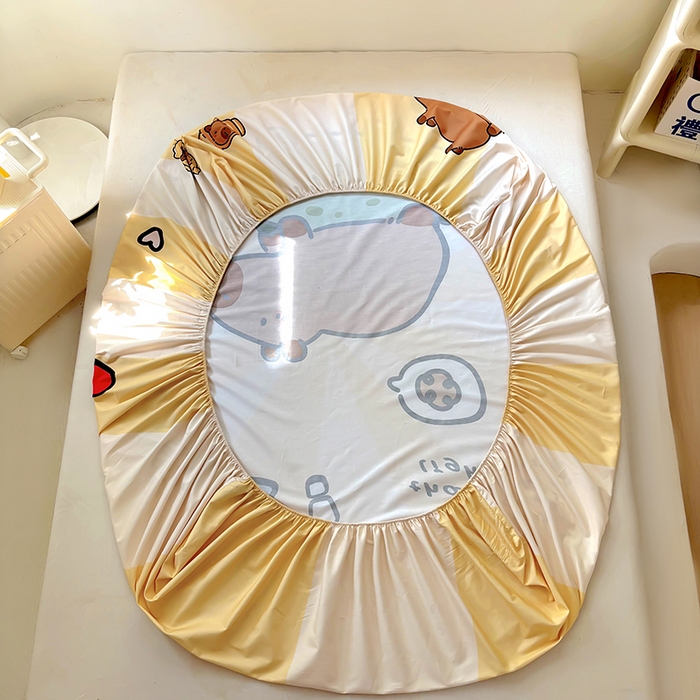 91家纺网 家纺一手货源 找家纺 浩诚 2025新款卡皮巴拉原创IP全棉纯棉大版单床笠单枕套床笠枕套单件-有作品登记证书 趴趴巴拉