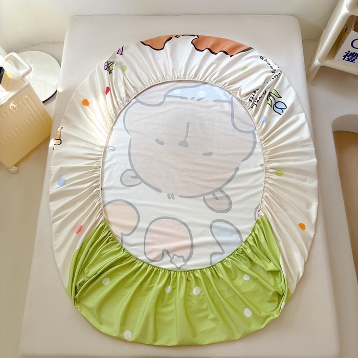 91家纺网 家纺一手货源 找家纺 浩诚 2025新款卡皮巴拉原创IP全棉纯棉大版单床笠单枕套床笠枕套单件-有作品登记证书 水豚巴拉