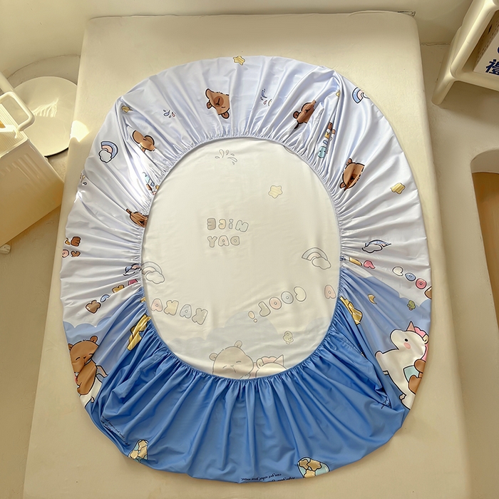 91家纺网 家纺一手货源 找家纺 浩诚 2025新款卡皮巴拉原创IP全棉纯棉大版单床笠单枕套床笠枕套单件-有作品登记证书 旋转巴拉