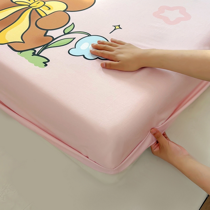 91家纺网 家纺一手货源 找家纺 浩诚 2025新款卡皮巴拉原创IP全棉纯棉大版单床笠单枕套床笠枕套单件-有作品登记证书 阳光巴拉