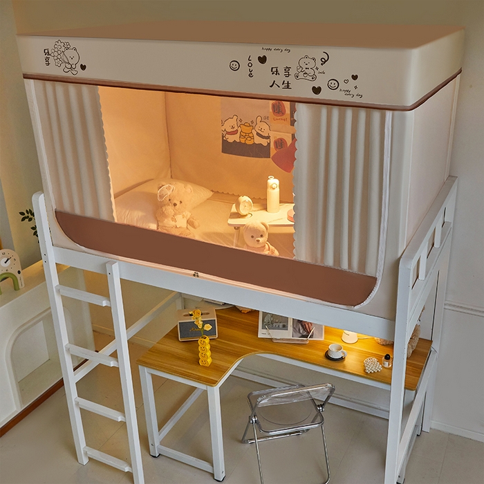 91家纺网 家纺一手货源 找家纺 薇梦蚊帐 2025新款学生宿舍遮光蚊帐 乐享人生