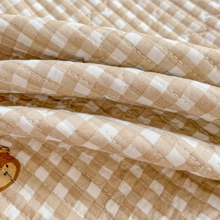 91家纺网 家纺一手货源 找家纺 金丝兔 2025新款小清新亲肤印花水洗棉单床盖 夹棉床盖 床盖三件套 呆呆熊