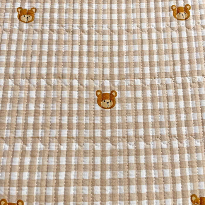 91家纺网 家纺一手货源 找家纺 金丝兔 2025新款小清新亲肤印花水洗棉单床盖 夹棉床盖 床盖三件套 呆呆熊