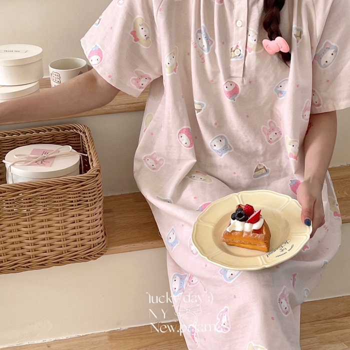 纽约生活 2025新款短袖开扣裙 Kt美乐蒂