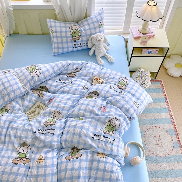 91家纺网 家纺一手货源 找家纺 （总）雨彤家纺 2025年新款软糯糯云朵水洗棉印花四件套