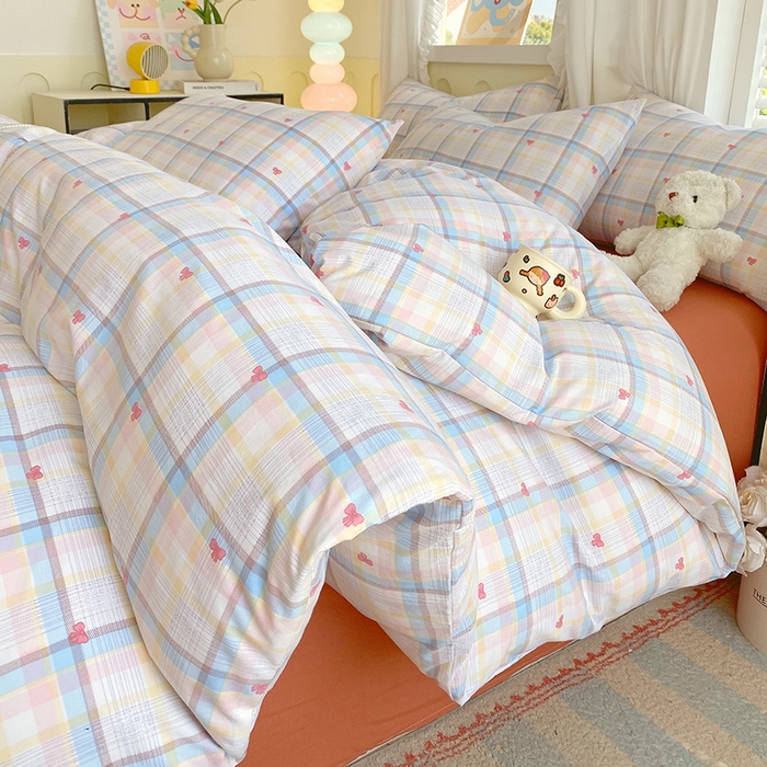 91家纺网 家纺一手货源 找家纺 （总）雨彤家纺 2025年新款软糯糯云朵水洗棉印花四件套