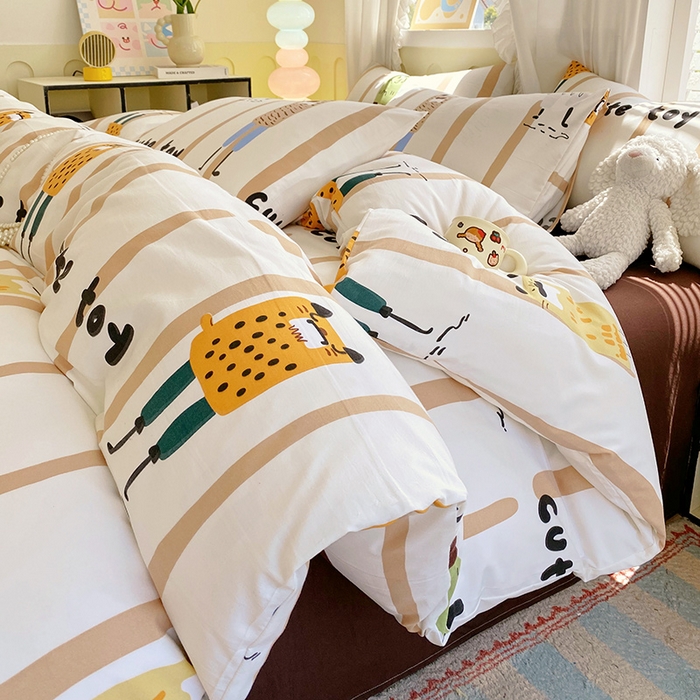 91家纺网 家纺一手货源 找家纺 （总）雨彤家纺 2025年新款软糯糯云朵水洗棉印花四件套