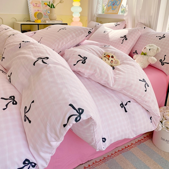 91家纺网 家纺一手货源 找家纺 （总）雨彤家纺 2025年新款软糯糯云朵水洗棉印花四件套