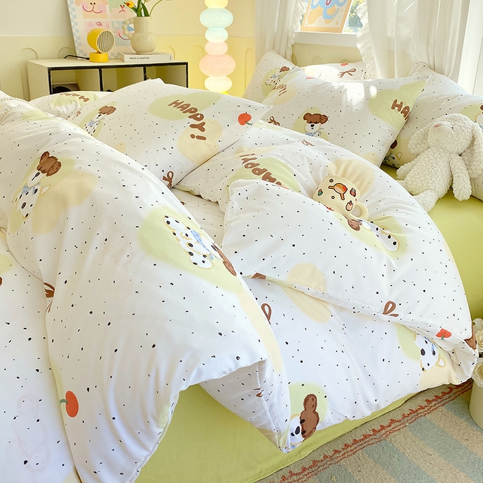 91家纺网 家纺一手货源 找家纺 （总）雨彤家纺 2025年新款软糯糯云朵水洗棉印花四件套