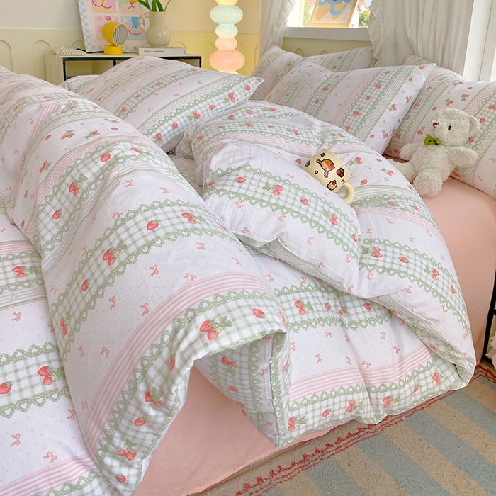 91家纺网 家纺一手货源 找家纺 （总）雨彤家纺 2025年新款软糯糯云朵水洗棉印花四件套