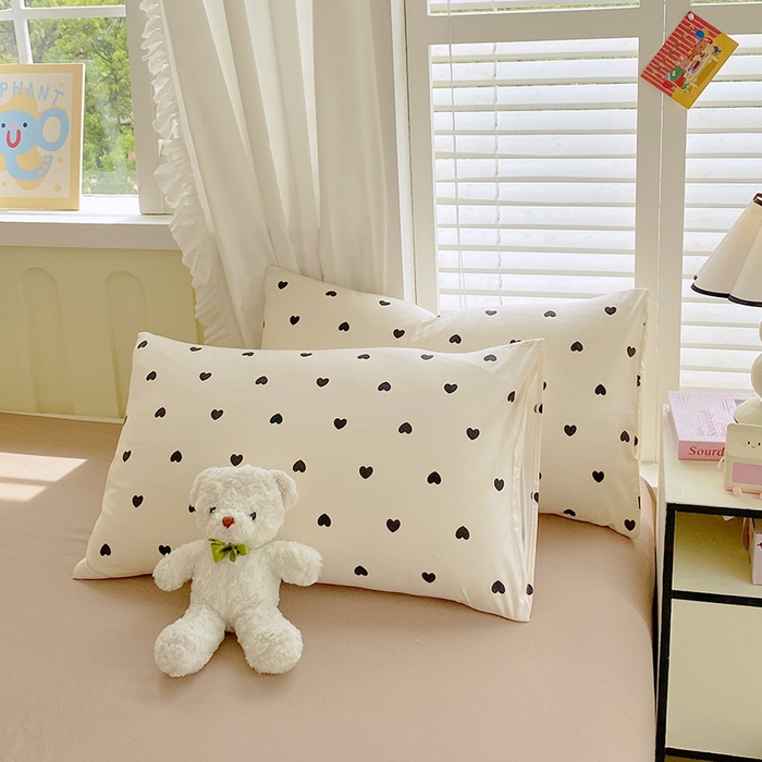 91家纺网 家纺一手货源 找家纺 雨彤家纺 2025年新款软糯糯云朵水洗棉印花四件套 点点微爱