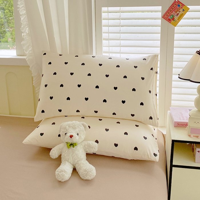 91家纺网 家纺一手货源 找家纺 雨彤家纺 2025年新款软糯糯云朵水洗棉印花四件套 点点微爱