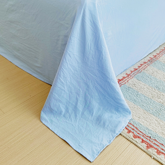 91家纺网 家纺一手货源 找家纺 雨彤家纺 2025年新款软糯糯云朵水洗棉印花四件套 公主梦境-蓝