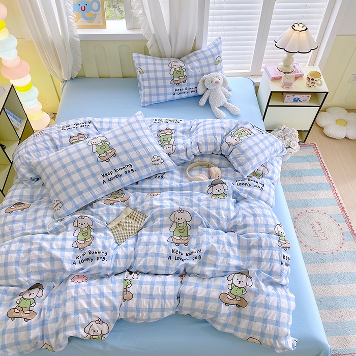 91家纺网 家纺一手货源 找家纺 雨彤家纺 2025年新款软糯糯云朵水洗棉印花四件套 活力宝贝