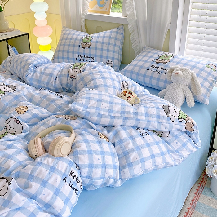 91家纺网 家纺一手货源 找家纺 雨彤家纺 2025年新款软糯糯云朵水洗棉印花四件套 活力宝贝