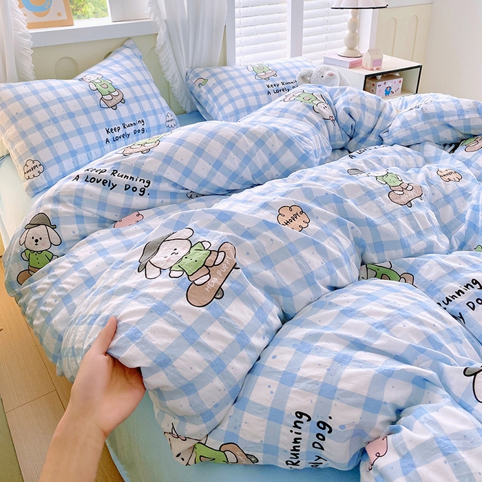 91家纺网 家纺一手货源 找家纺 雨彤家纺 2025年新款软糯糯云朵水洗棉印花四件套 活力宝贝