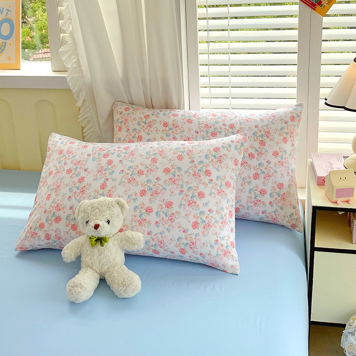 91家纺网 家纺一手货源 找家纺 雨彤家纺 2025年新款软糯糯云朵水洗棉印花四件套 蔷薇岛屿