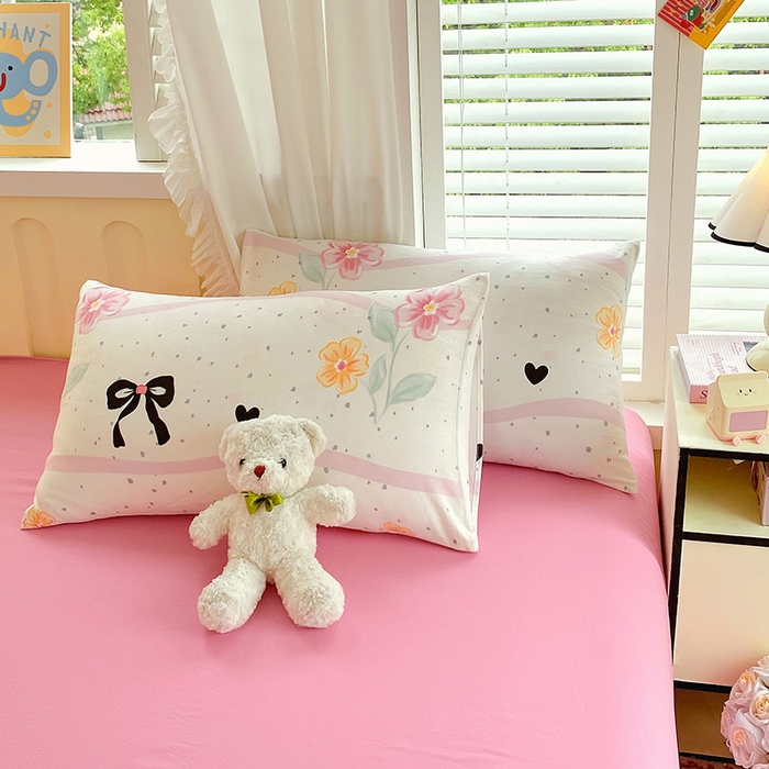 91家纺网 家纺一手货源 找家纺 雨彤家纺 2025年新款软糯糯云朵水洗棉印花四件套 氧气周末