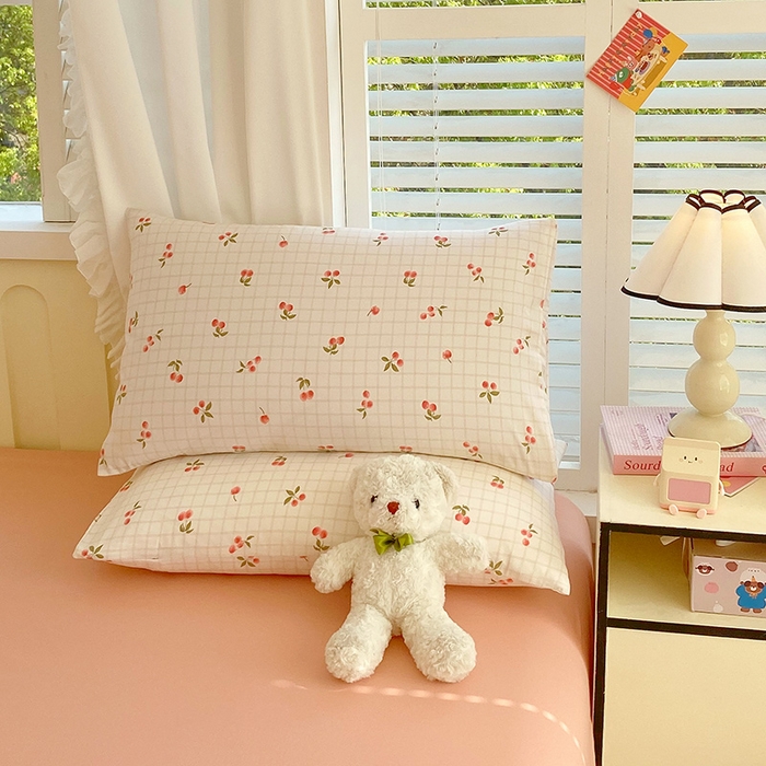 91家纺网 家纺一手货源 找家纺 雨彤家纺 2025年新款软糯糯云朵水洗棉印花四件套 樱之恋