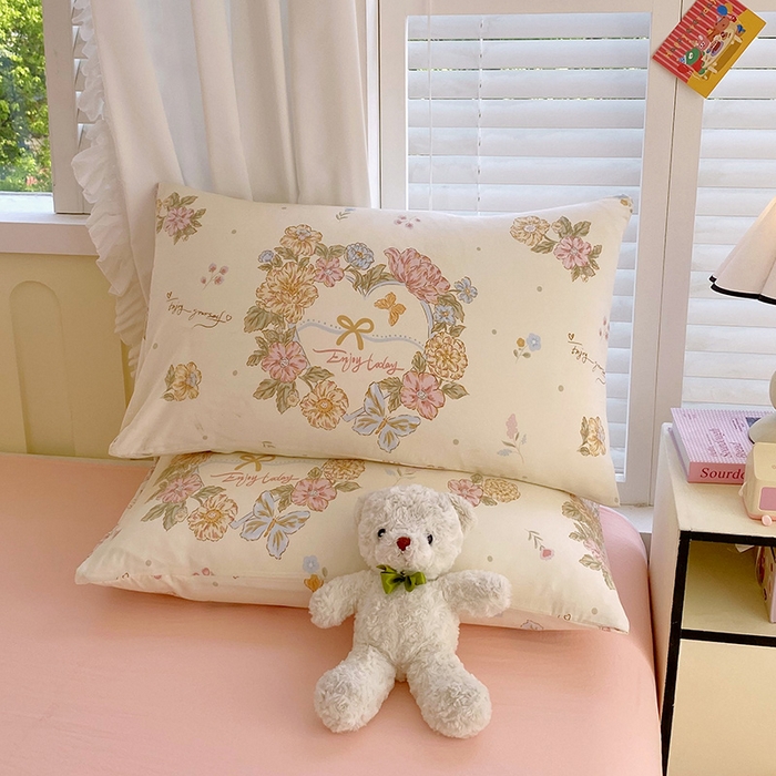 91家纺网 家纺一手货源 找家纺 雨彤家纺 2025年新款软糯糯云朵水洗棉印花四件套 优乐花语