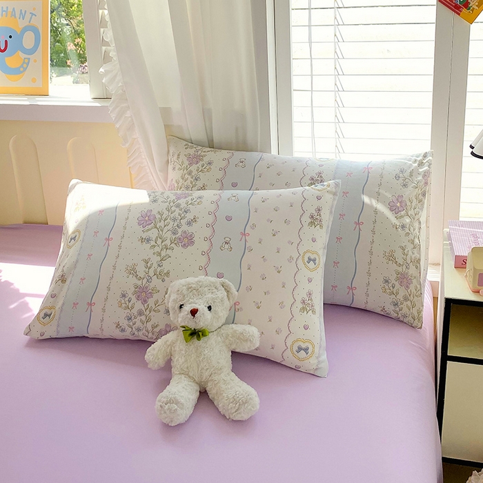 91家纺网 家纺一手货源 找家纺 雨彤家纺 2025年新款软糯糯云朵水洗棉印花四件套 知音花彩