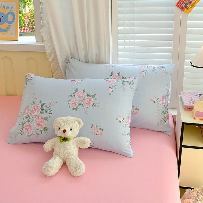 91家纺网 家纺一手货源 找家纺 雨彤家纺 2025年新款软糯糯云朵水洗棉印花四件套 妆立春风