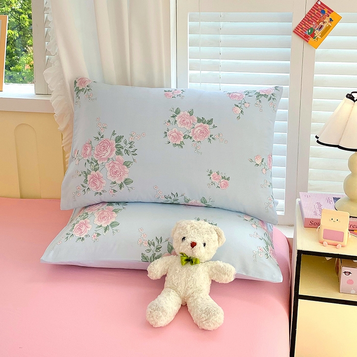 91家纺网 家纺一手货源 找家纺 雨彤家纺 2025年新款软糯糯云朵水洗棉印花四件套 妆立春风