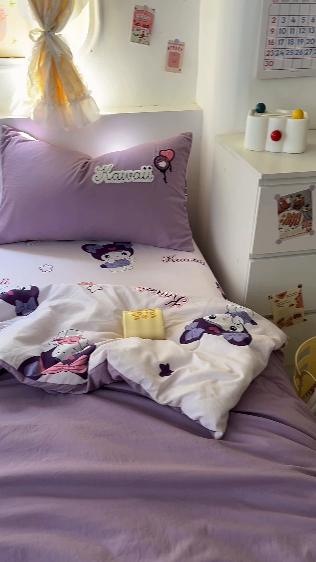 91家纺网 家纺一手货源 找家纺 易辰美 2025新款水洗棉毛巾绣夏被空调被夏凉被四件套 库洛米