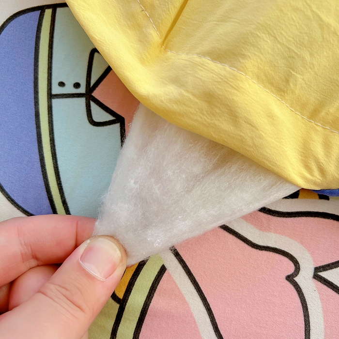 91家纺网 家纺一手货源 找家纺 易辰美 2025新款水洗棉毛巾绣夏被空调被夏凉被四件套 海宝宝