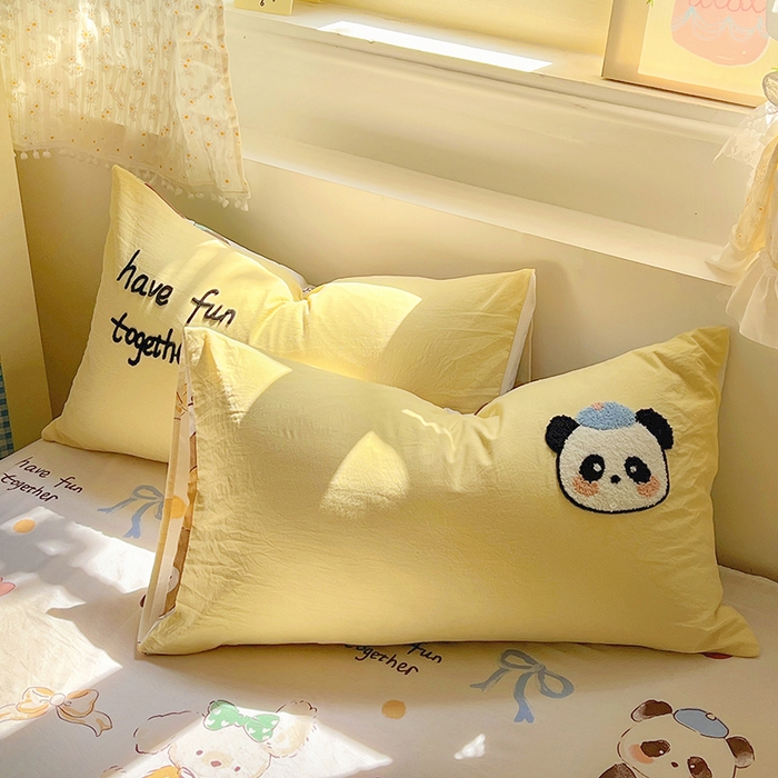 91家纺网 家纺一手货源 找家纺 易辰美 2025新款水洗棉毛巾绣夏被空调被夏凉被四件套 梦幻动物园