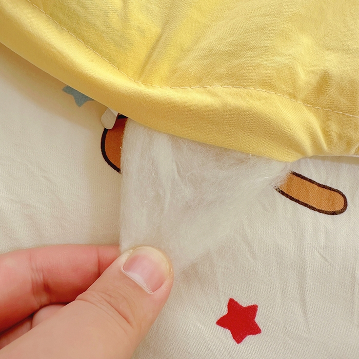 91家纺网 家纺一手货源 找家纺 易辰美 2025新款水洗棉毛巾绣夏被空调被夏凉被四件套 斑点狗（黄）